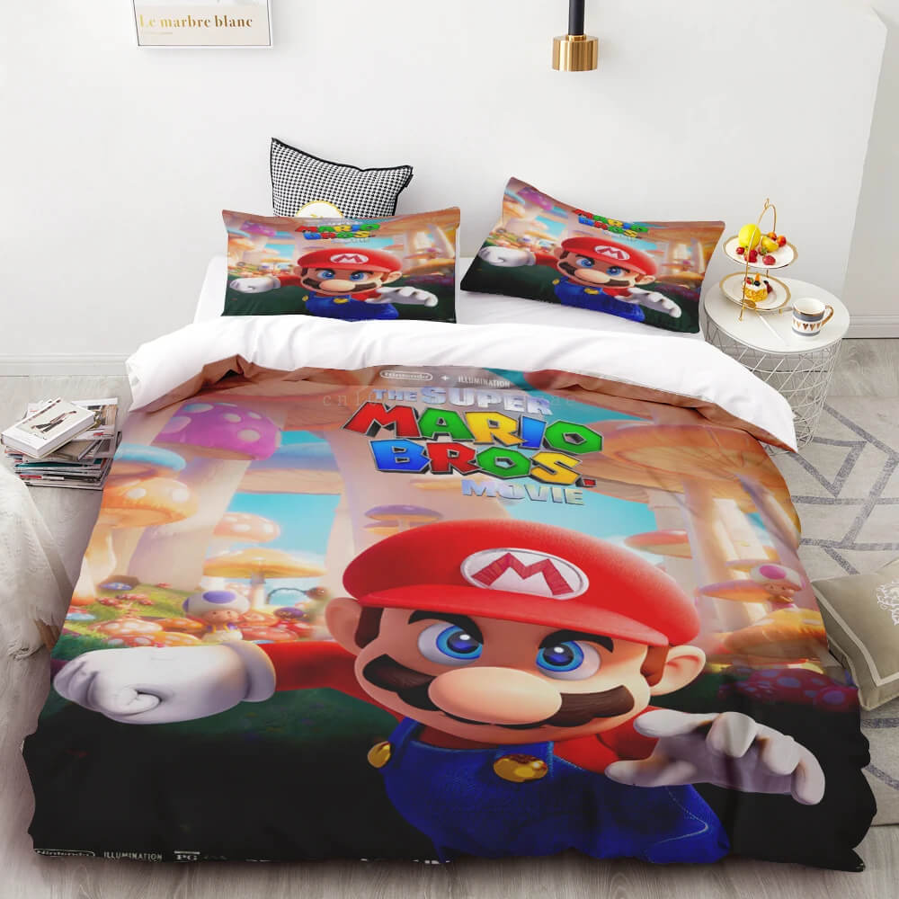 Super Mario Bros cartoon kids comforter