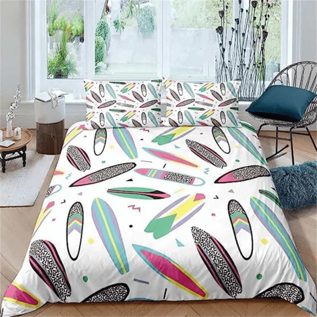Modern beach doona cover for surfers and ocean lovers