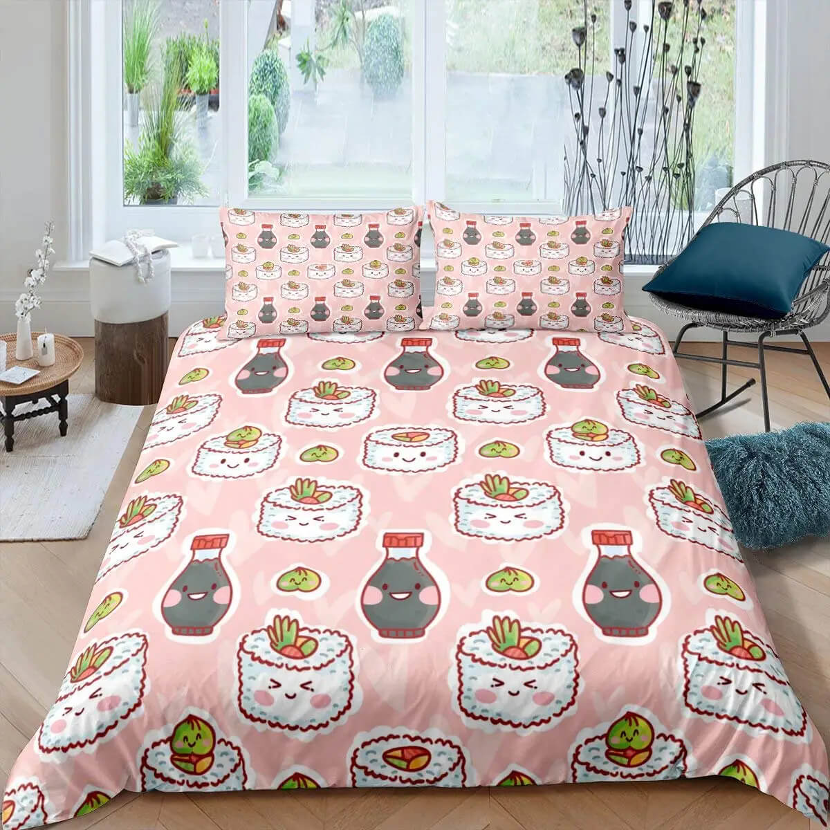 japanese food quilt cover set