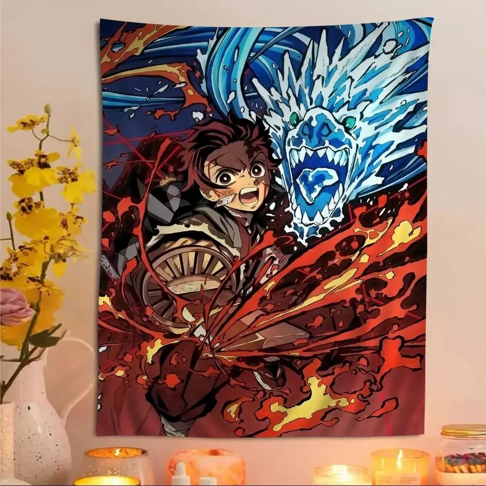 Tanjiro Water Spirit Blue Dragon Anime Tapestry

Calm Anime Wall Hanging Featuring Tanjiro Kamado

Flowing Water Breathing Art in Tapestry Form

HD Anime Fabric Poster for Otaku Bedroom

Demon Slayer Blue Dragon Strike Wall Decor