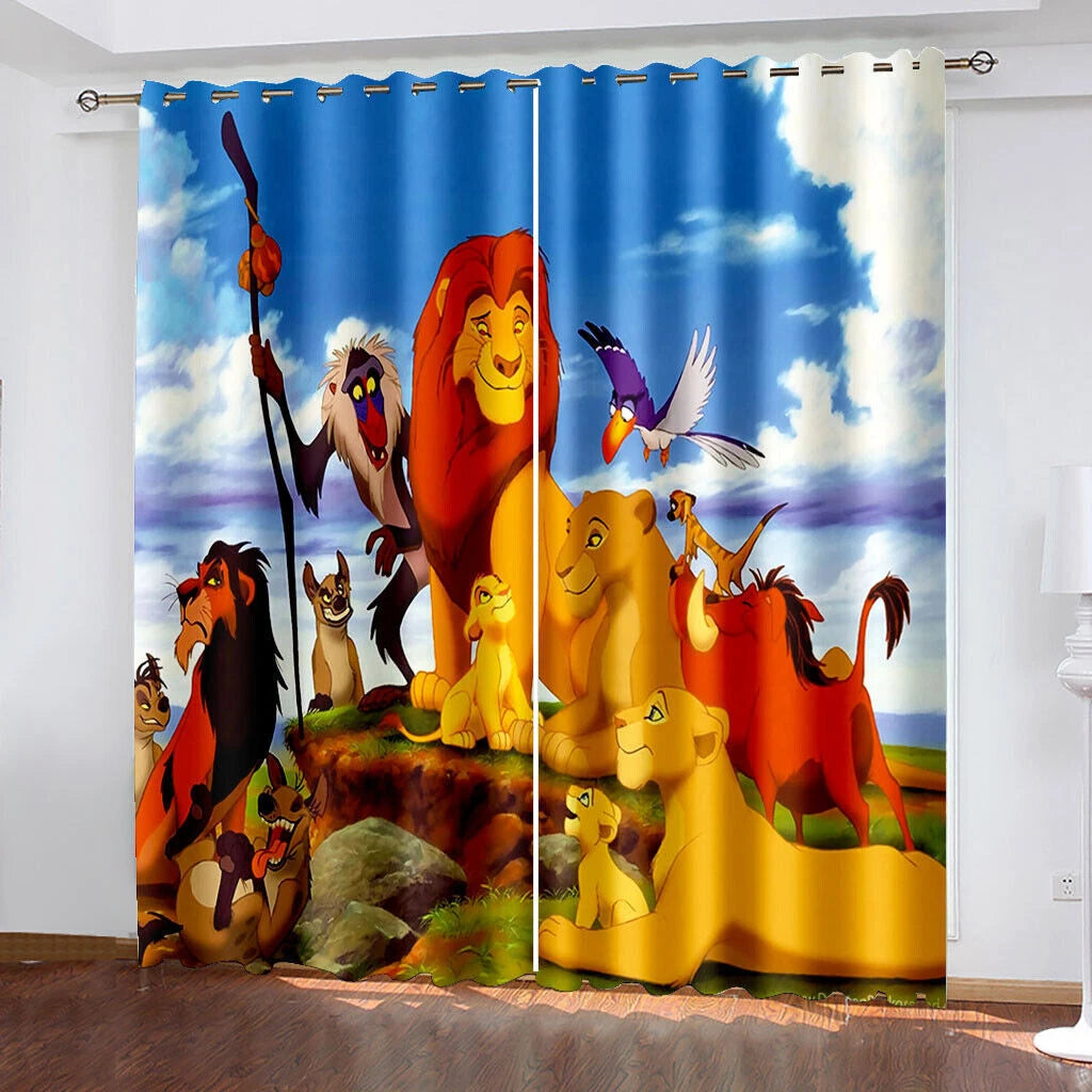 Kids Lion King Simba 3D blackout curtains
