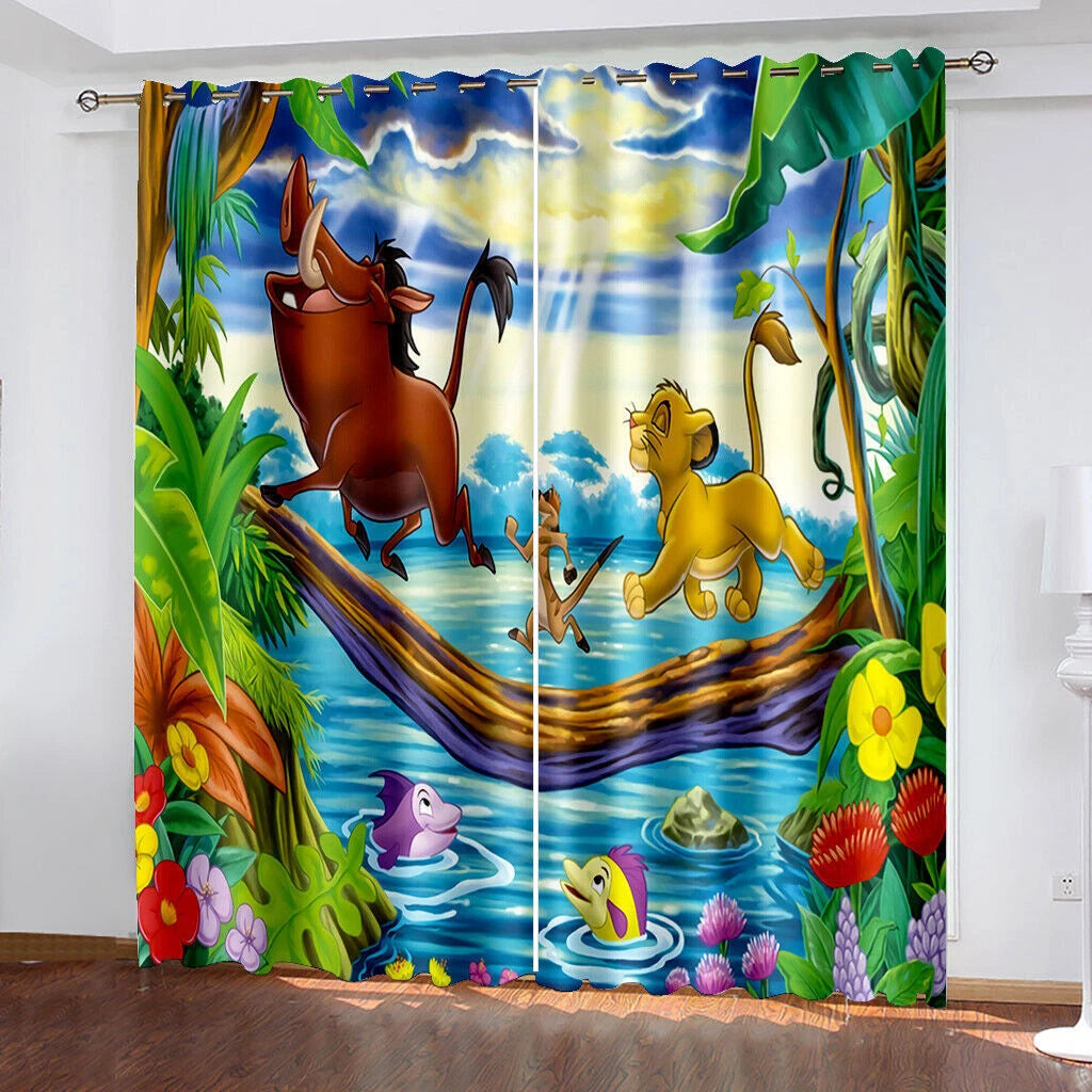 High-definition Lion King curtains