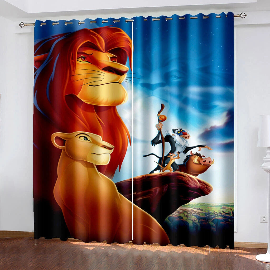 Lion King themed window treatments