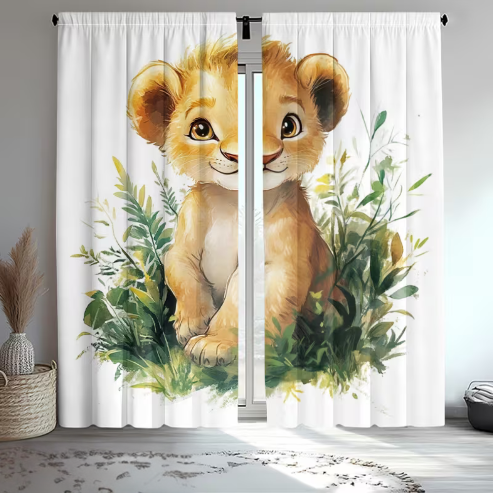 Simba inspired home decor curtains