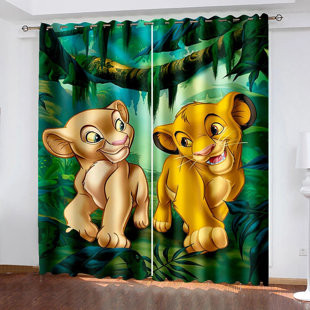 The Lion King bedroom window curtains