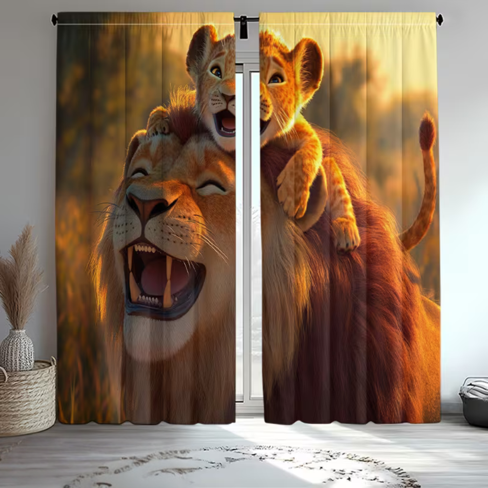 Kids cartoon blackout curtains
