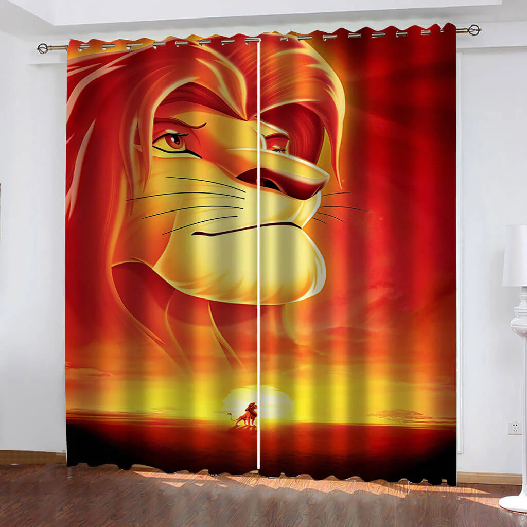 Lion King inspired bedroom curtains