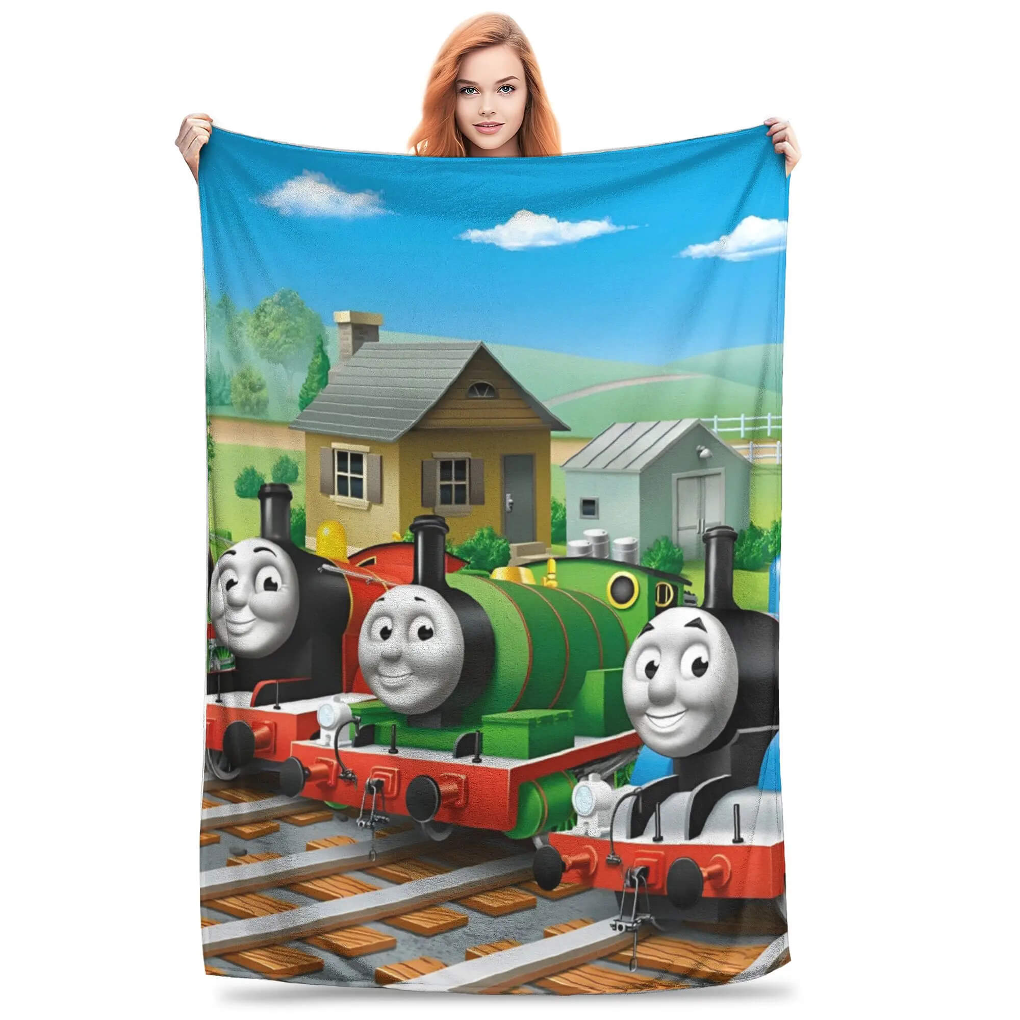 Thomas and Friends plush bedding blanket for bedroom