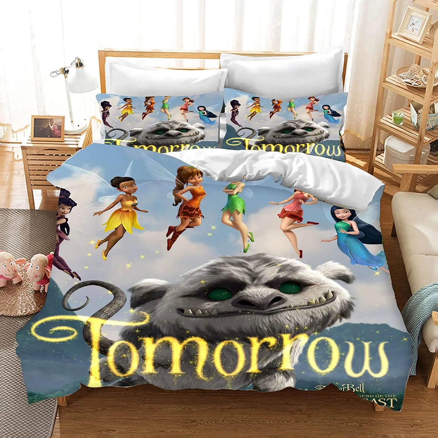 3D Tinker Bell bedding set for girls bedroom decor