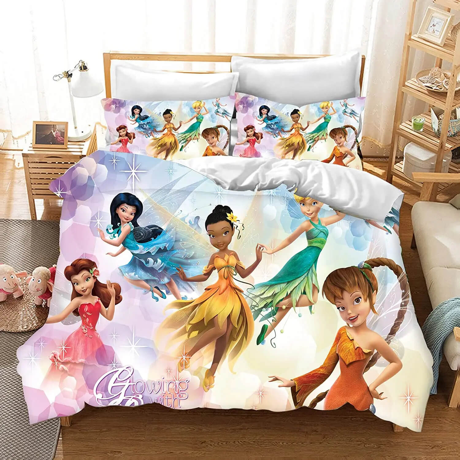 Tinker Bell duvet cover set Disney fairy bedding for kids