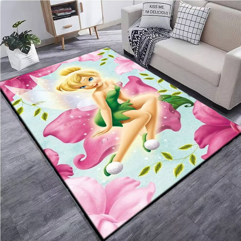 Decorative Tinker Bell rug for girls play area