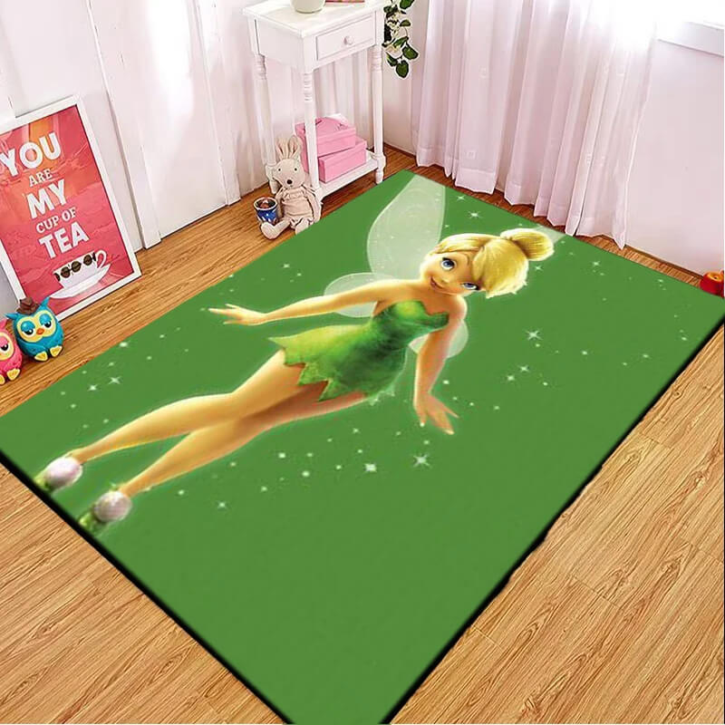 Cozy soft Tinker Bell rug for girls nursery