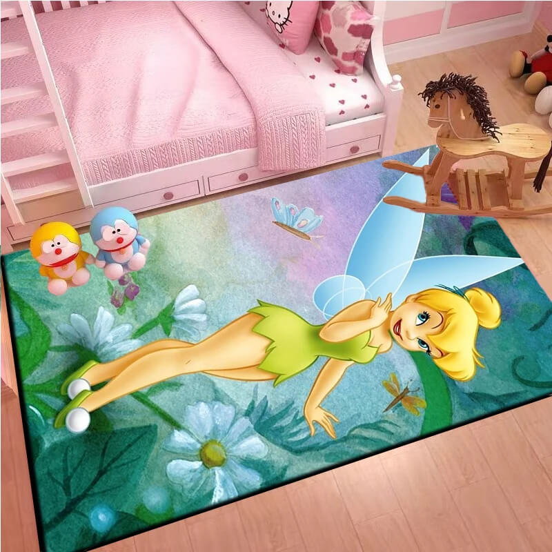 Cute cartoon Tinker Bell rug for home décor