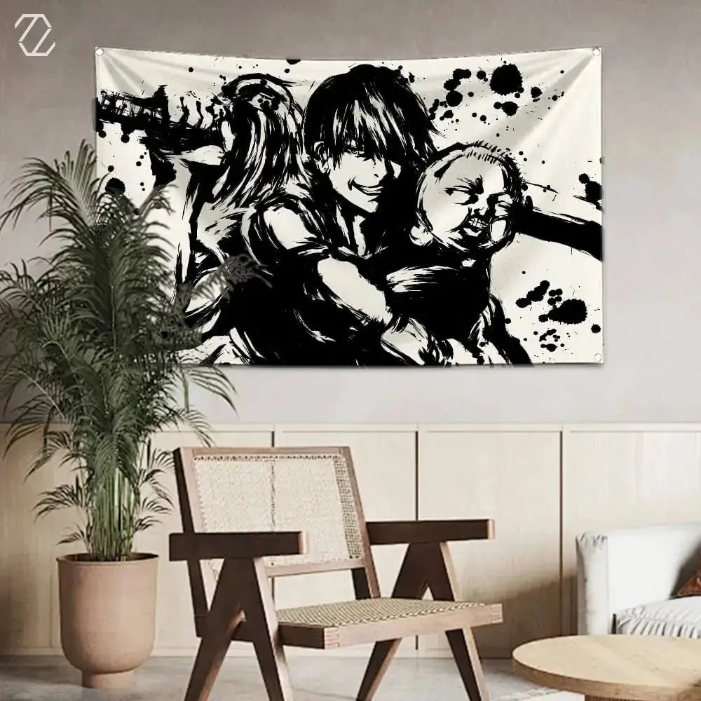 Anime Assassin Wall Flag – Toji Fushiguro Art
