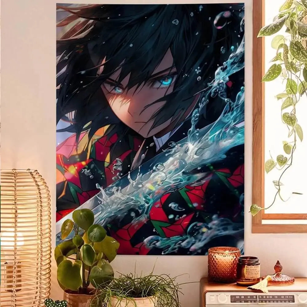 Tomioka Giyuu Flow Tapestry Wall Art

Water Breathing Anime Decor

Demon Slayer Calm Style Poster Fabric

Water Hashira Anime Room Hanging