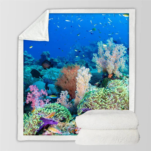 Throw Rug Fish Tropical Fish Throw Blanket - Zirconic - Zirconic