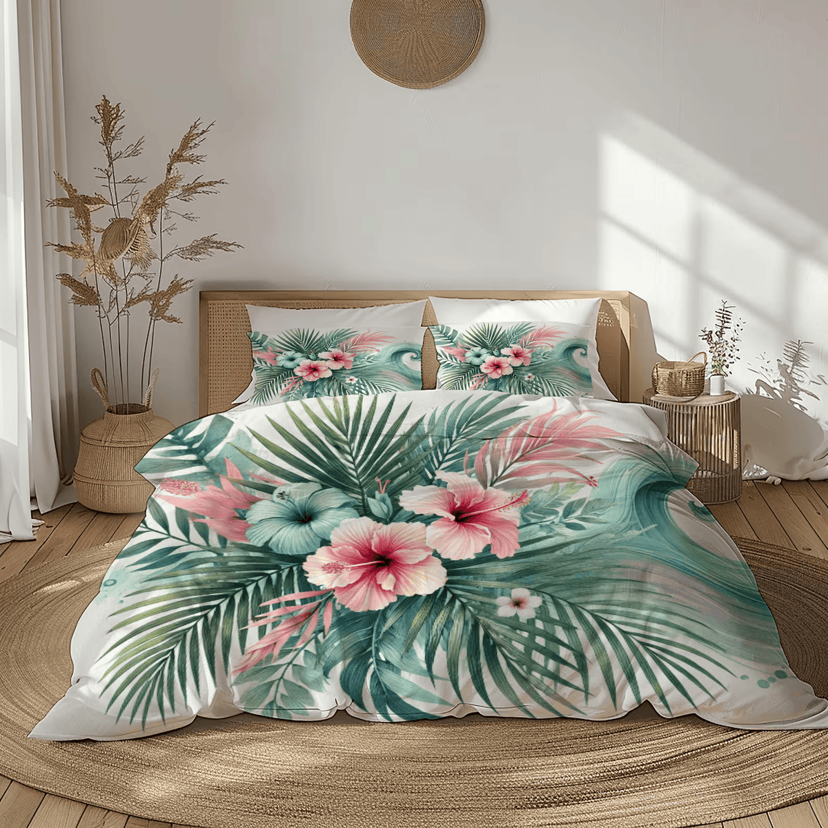 hibiscus duvet cover soft fabric