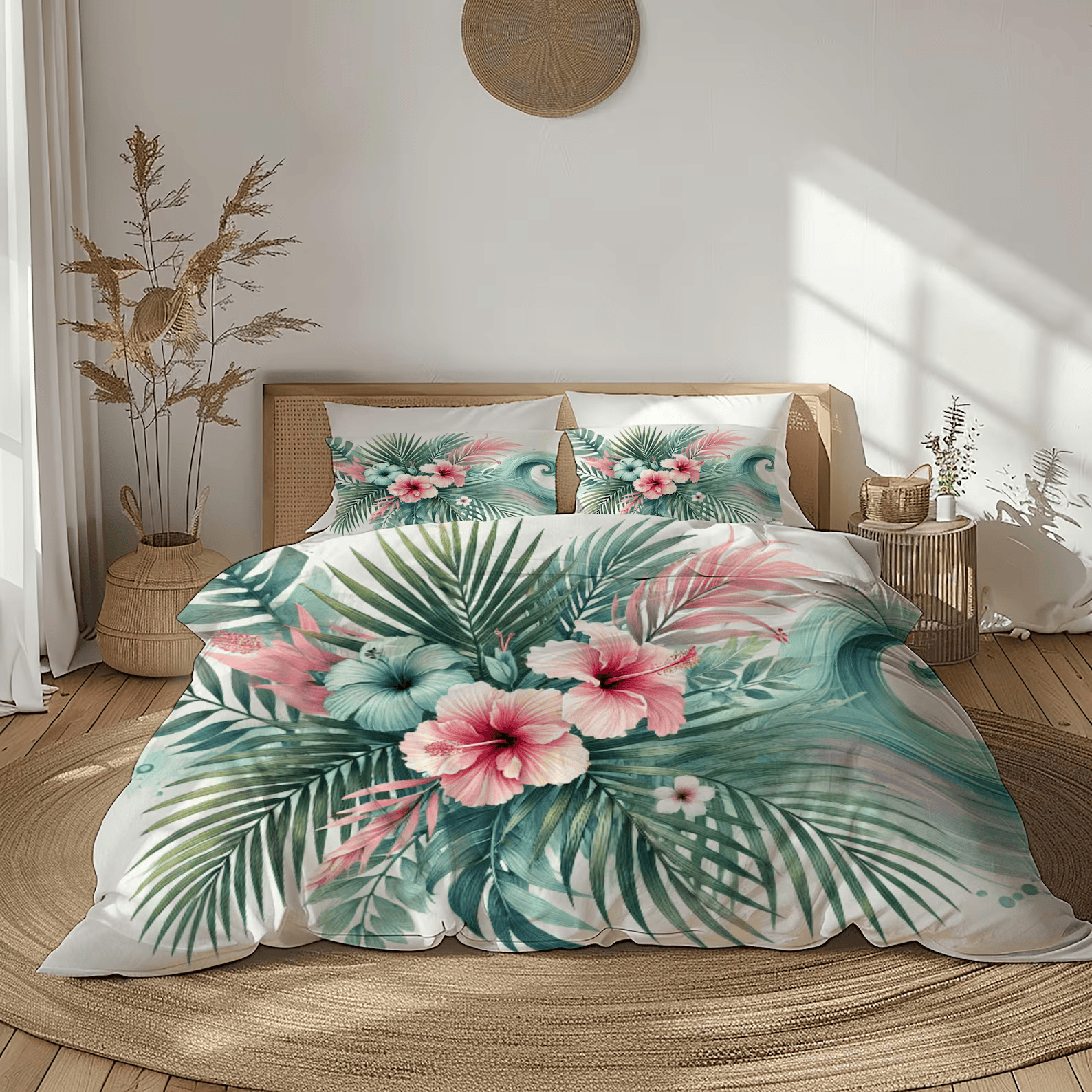 hibiscus duvet cover soft fabric
