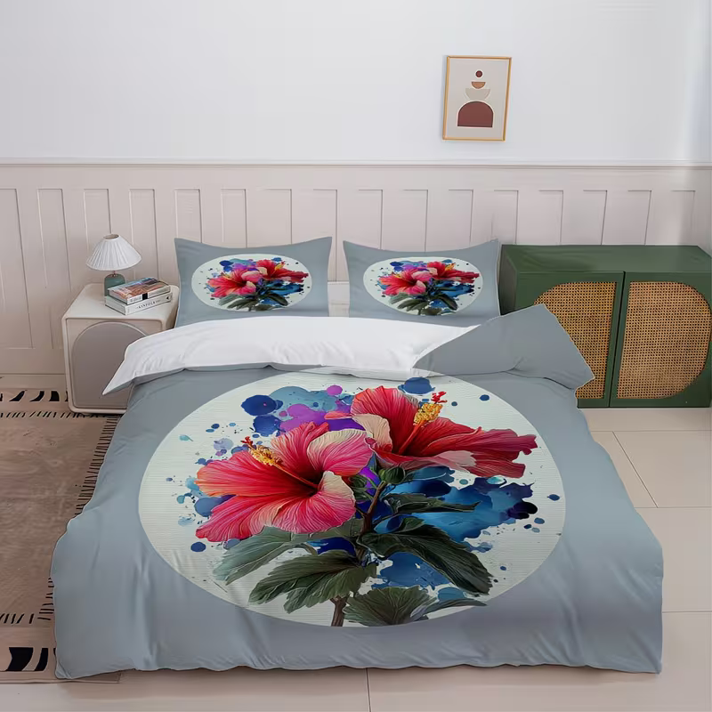 tropical bedding stylish room