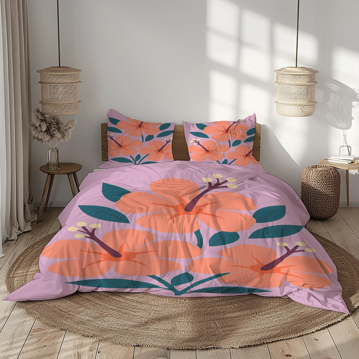 hibiscus bedding unique design
