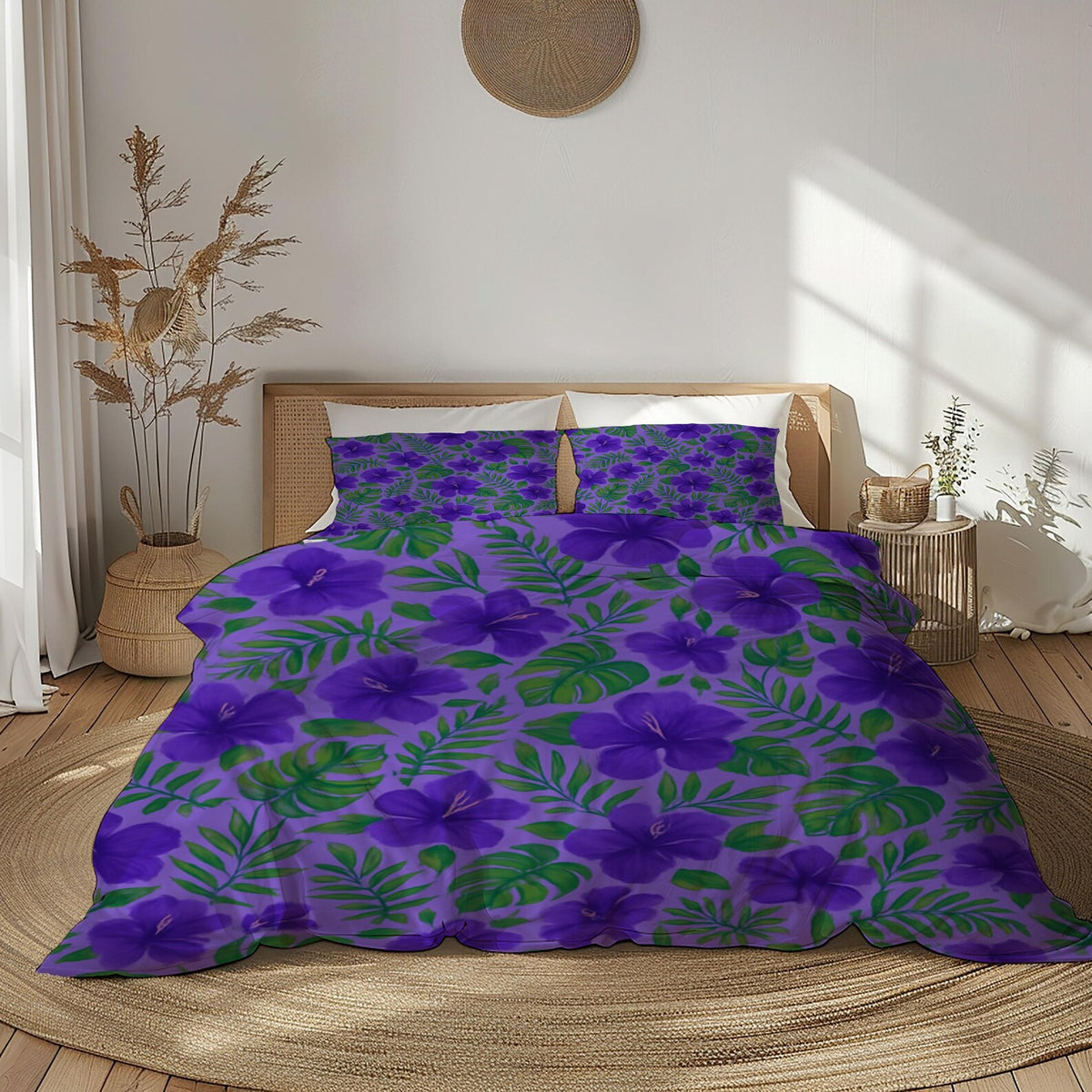 floral bedding close texture