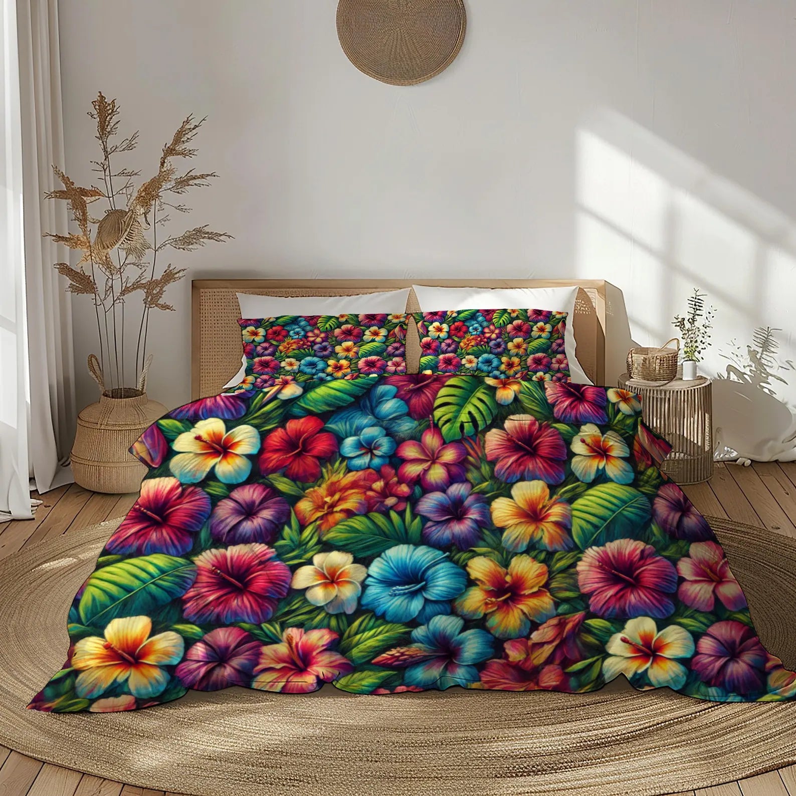 tropical bedding decorative set