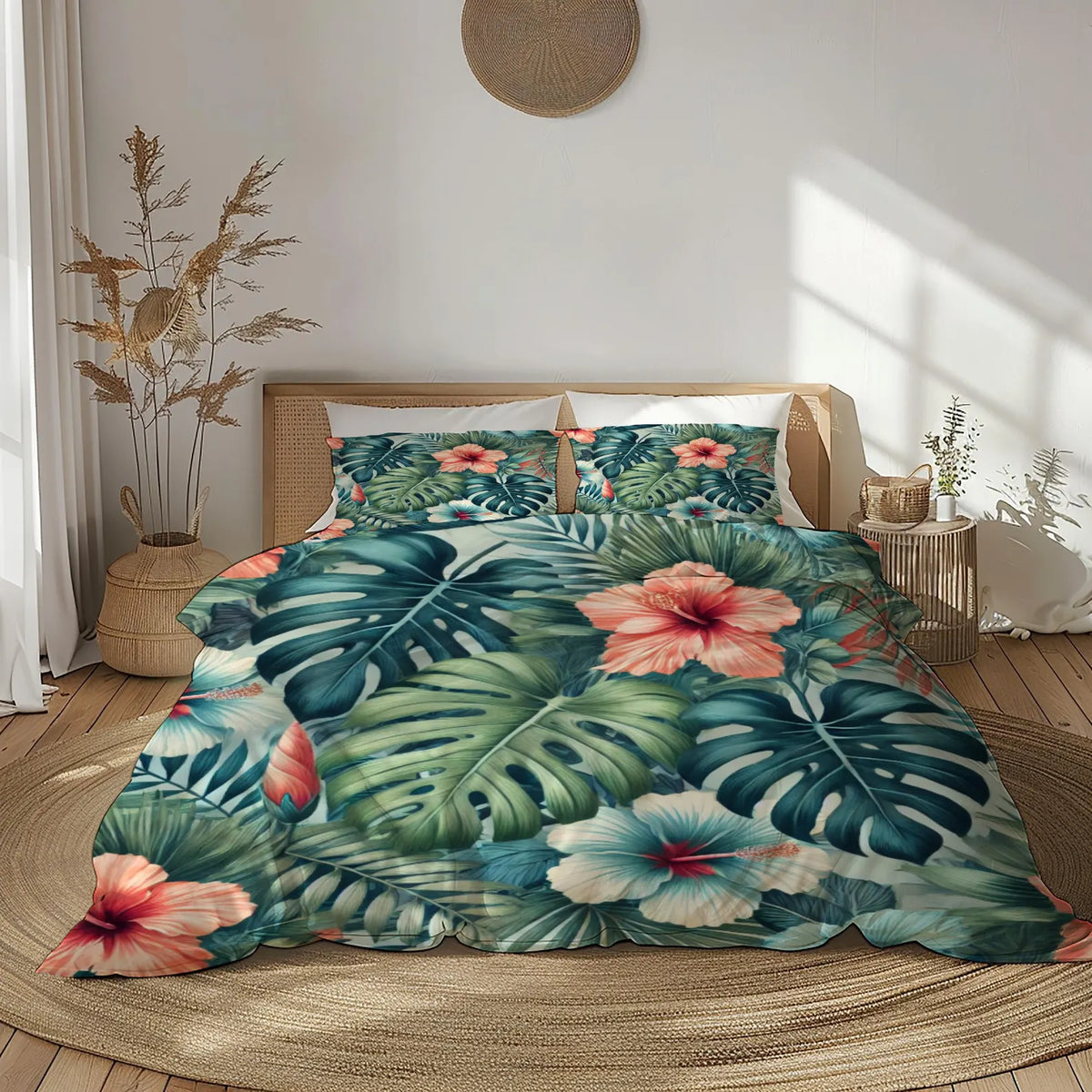hibiscus bedding close view