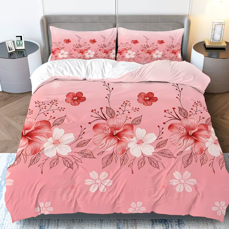 tropical floral bedding set