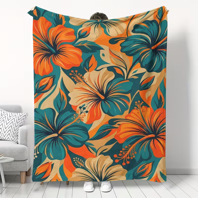 tropical decor blanket for home styling