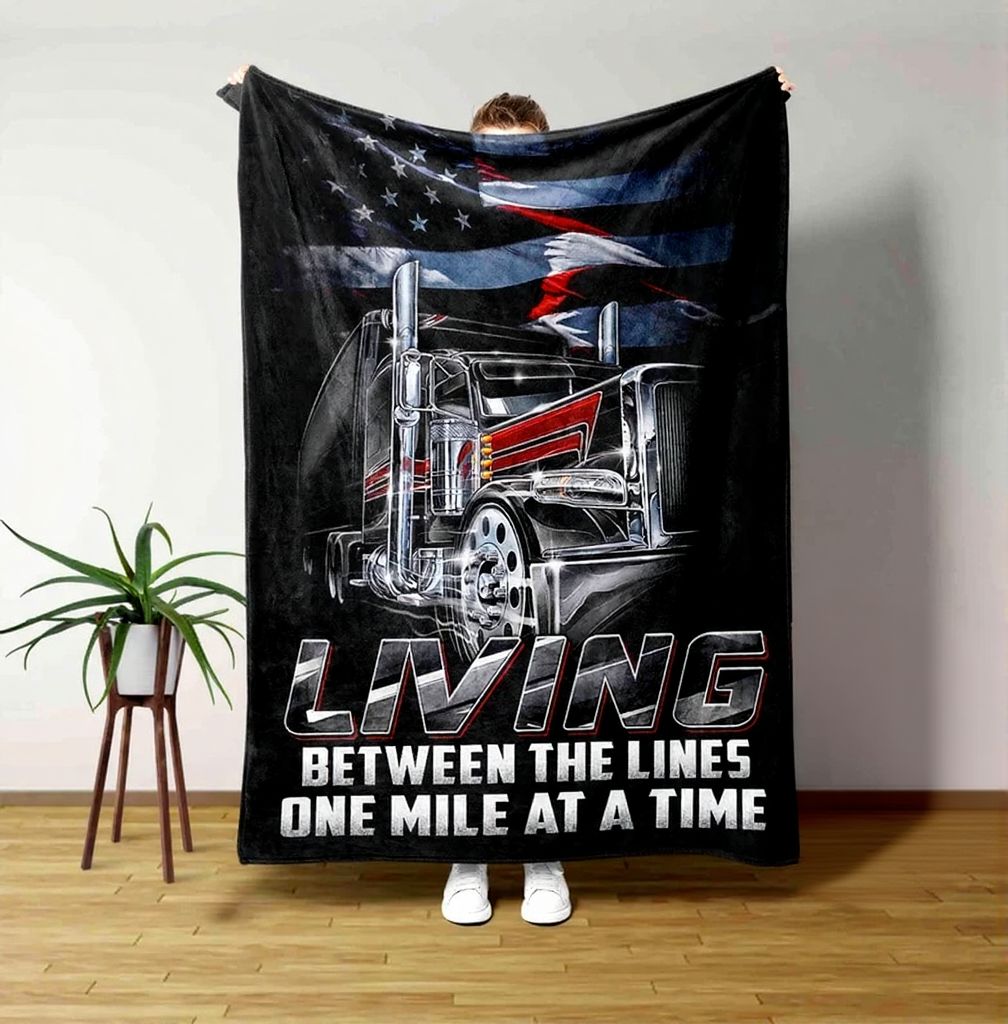 Truck driver gift blanket