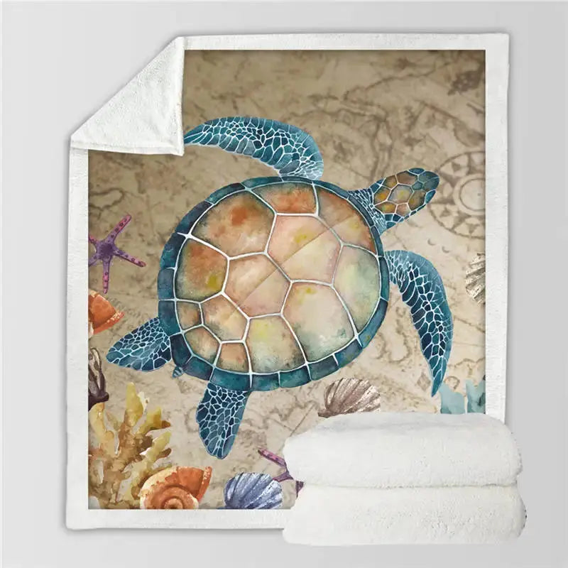 Turtles Throw Blanket My Store