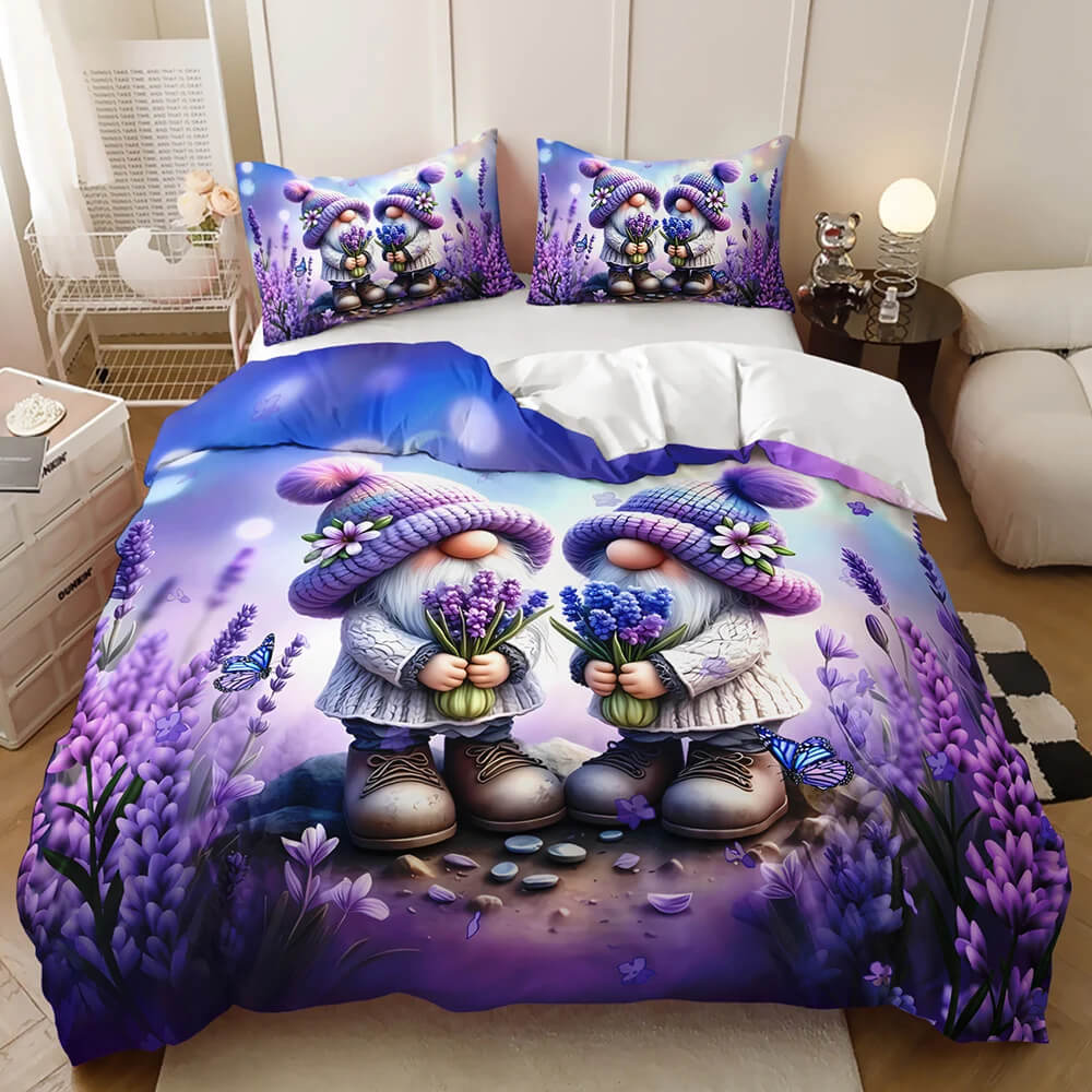 Cartoon Dwarf 4th of July bedding set