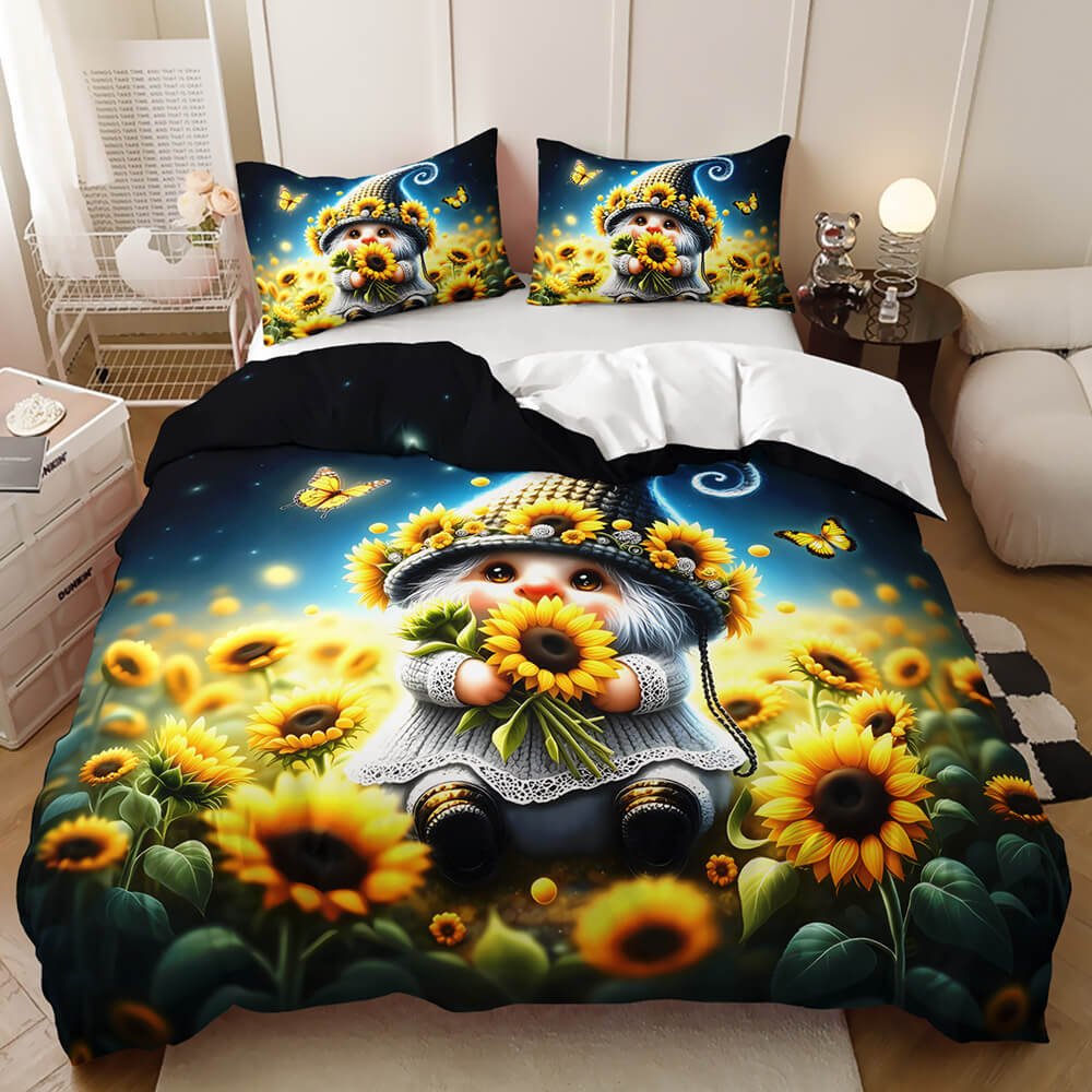 Cartoon Dwarf American flag inspired duvet cover