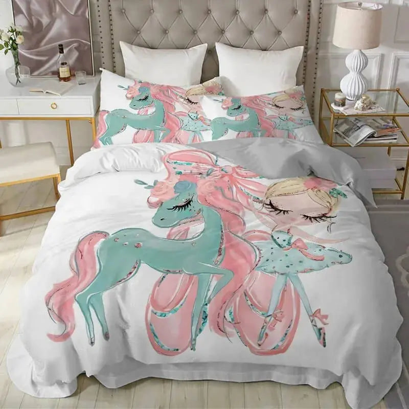 Unicorn Girly Bedding Set