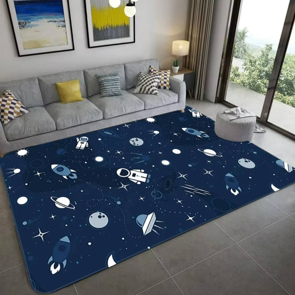 Galaxy Universe Rug for Boys and Girls Bedroom