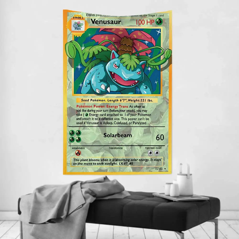 Venusaur Wall Hanging - Pokemon Card Tapestry