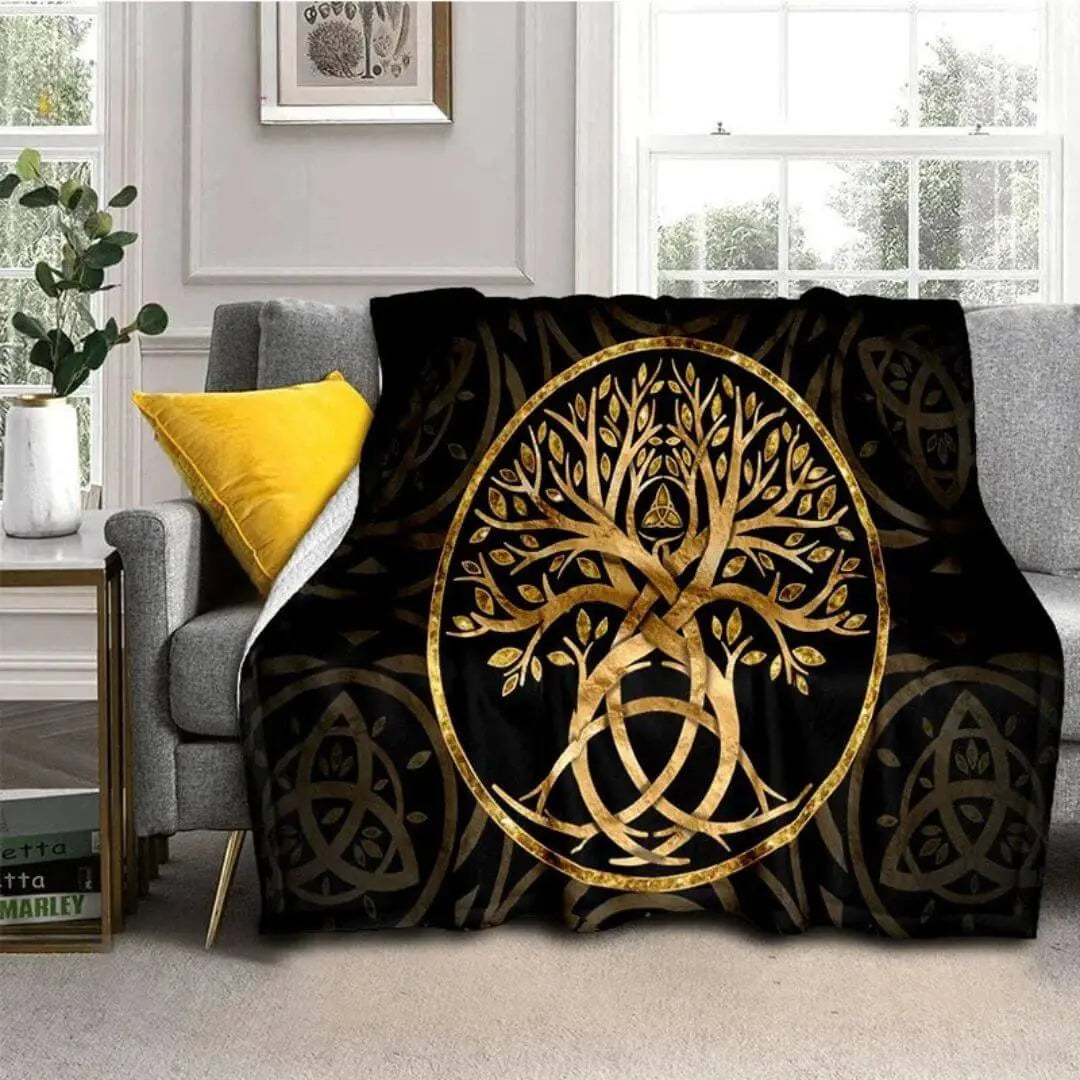 Viking Tree Of Life Throw Blanket