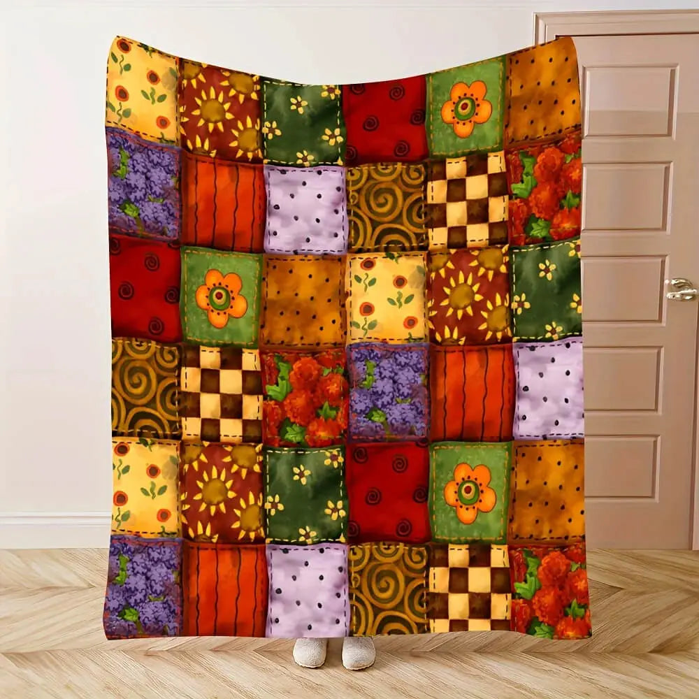 Vintage Floral Throw Blanket