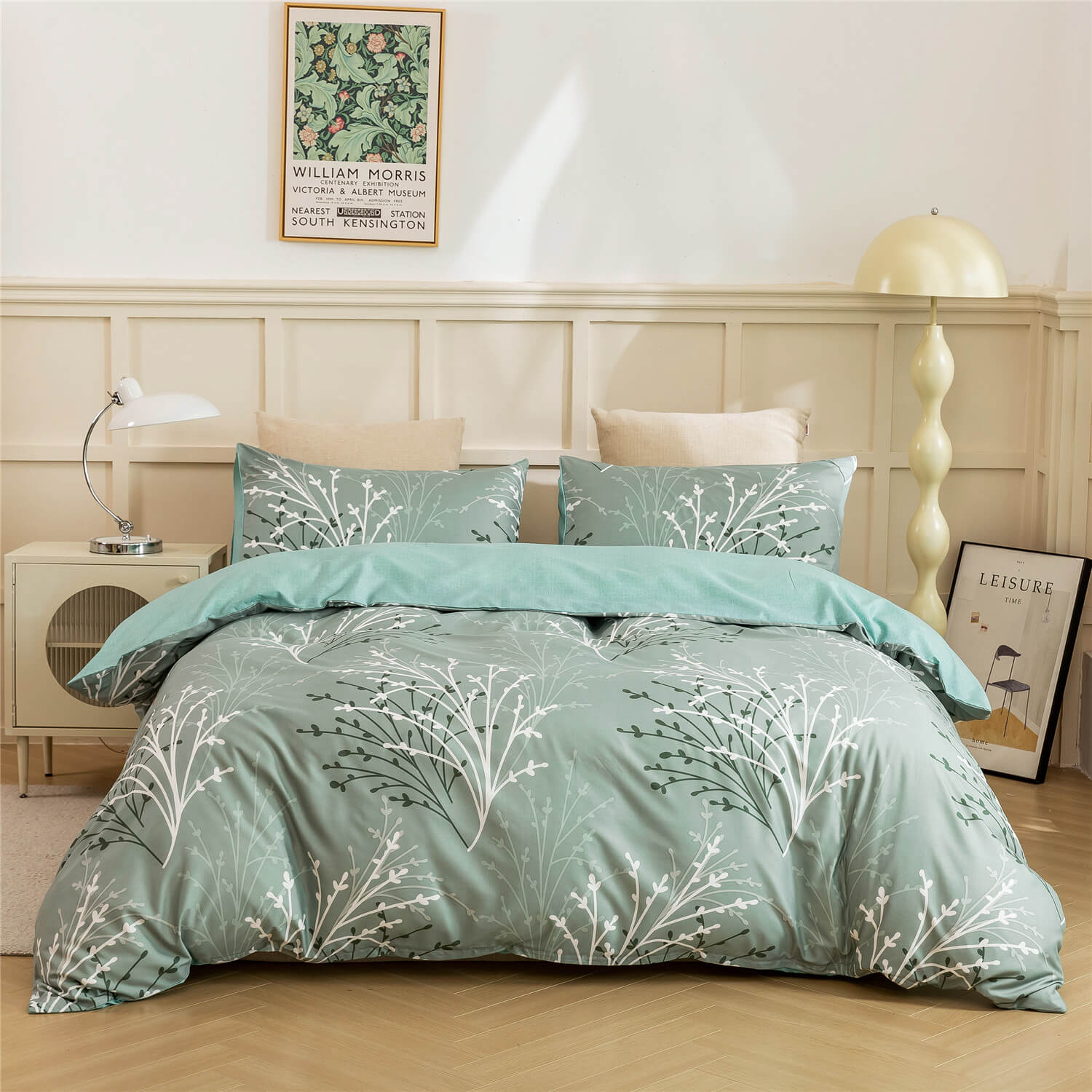 Vintage botanical flower bedding