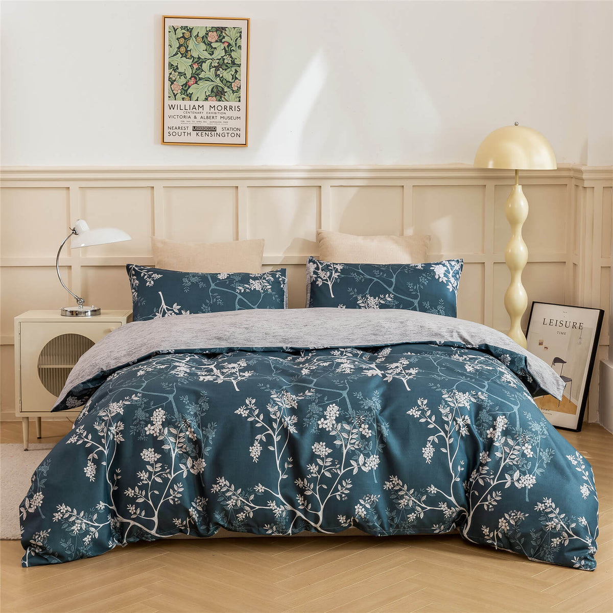 Romantic floral shabby chic bedding set