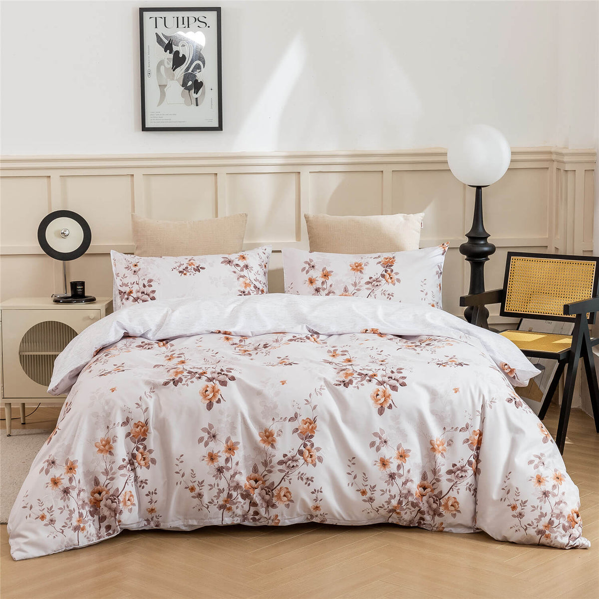 Romantic shabby chic floral bedding