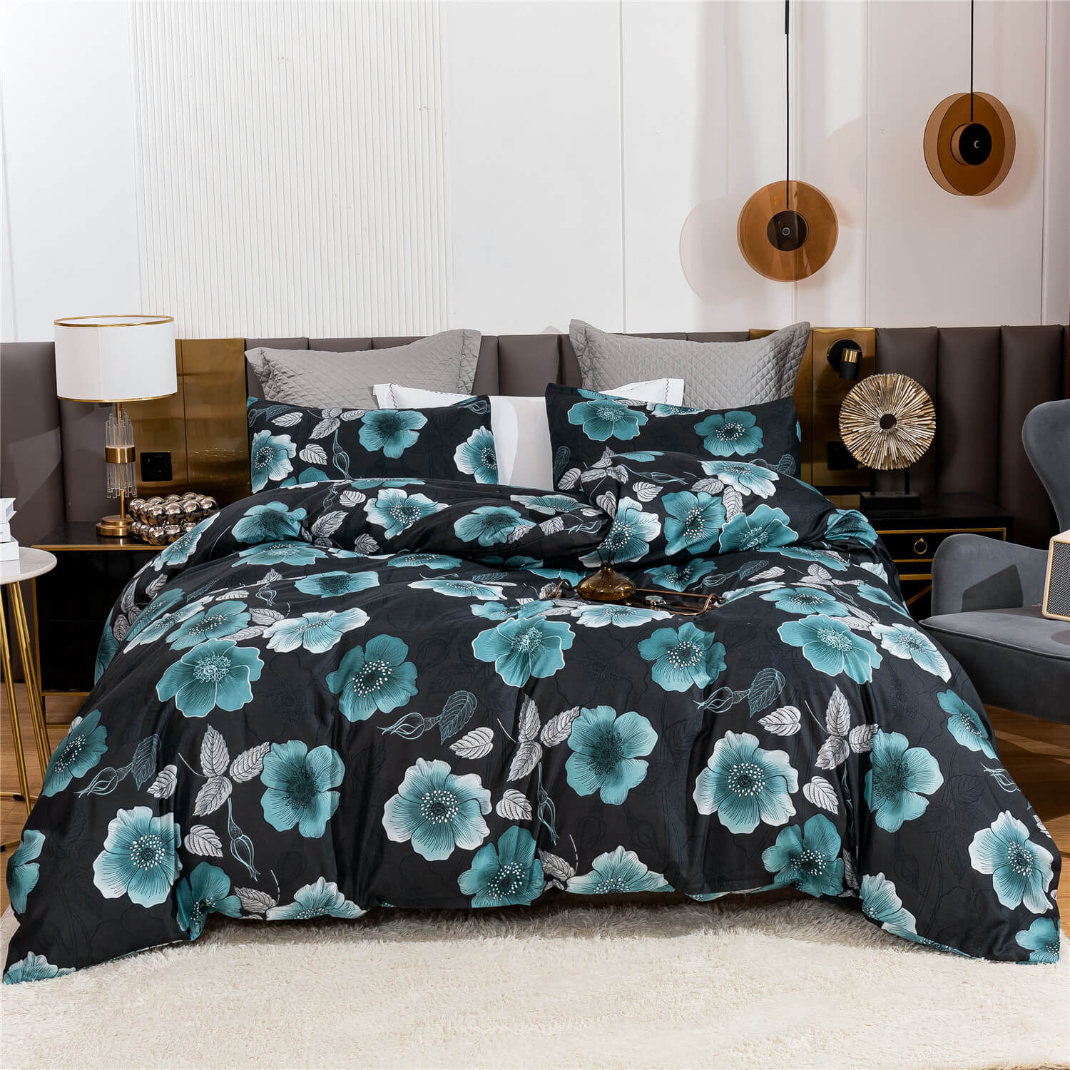 Romantic floral duvet cover