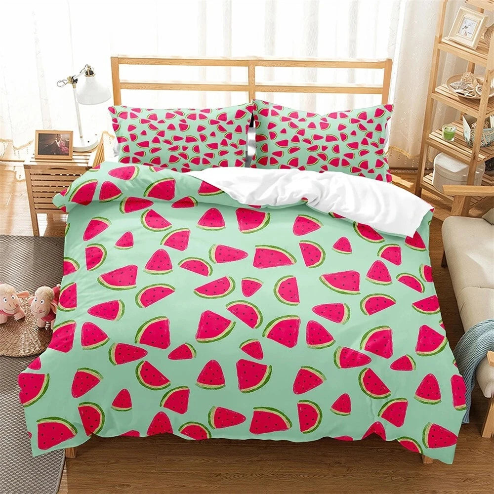 watermelon kids bedding
