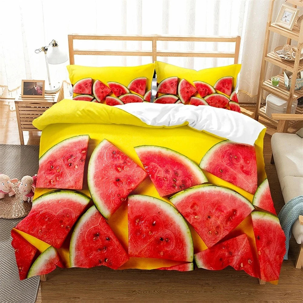 watermelon fruit microfiber bedding