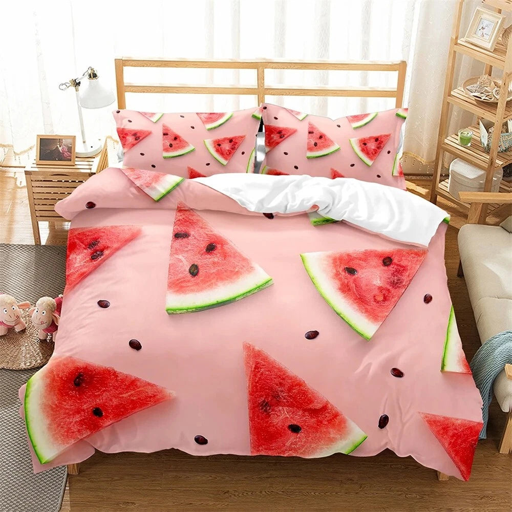 colorful fruit room bedding