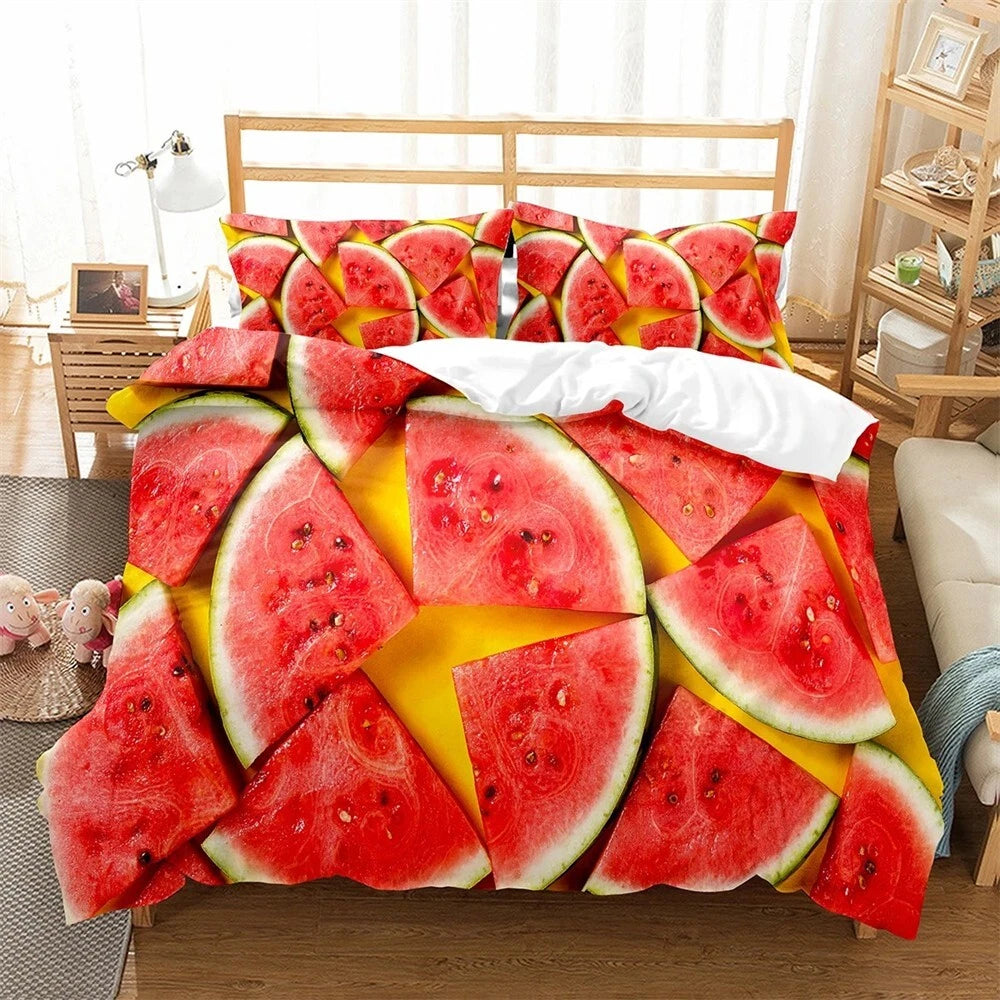watermelon bedding detail