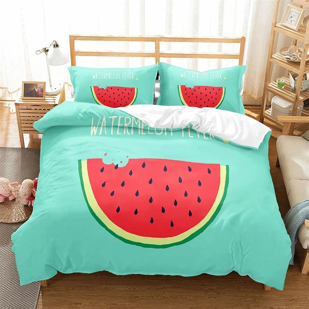 colorful fruit duvet cover