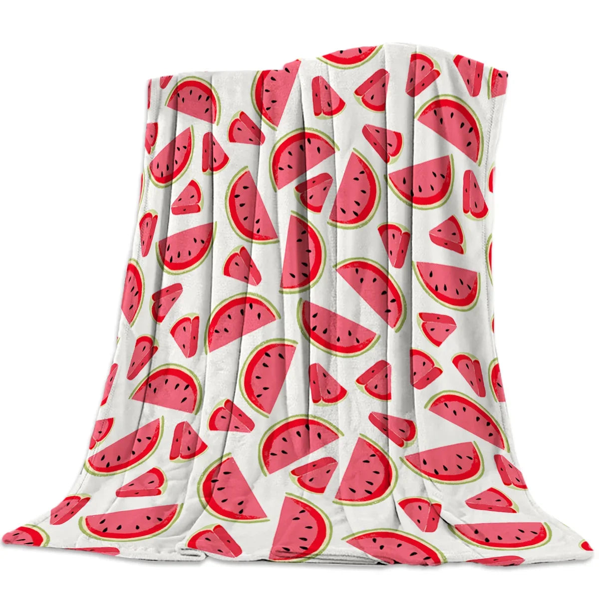 watermelon themed cozy throw blanket