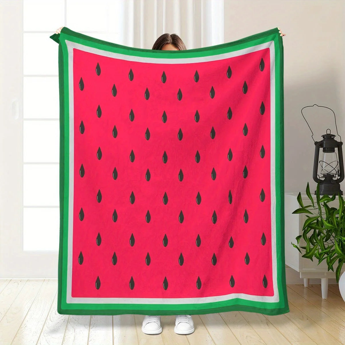 cozy watermelon blanket for bedroom decor