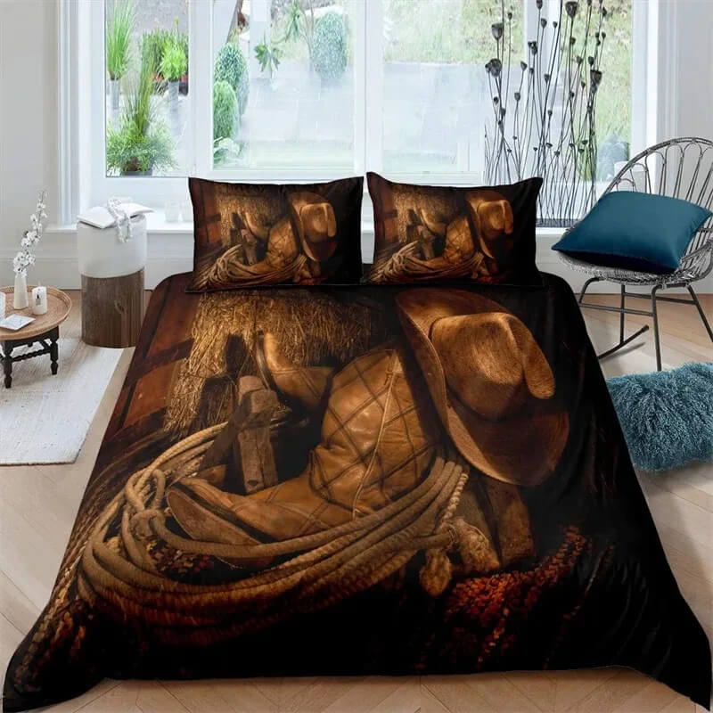 Rustic western bedding boys room